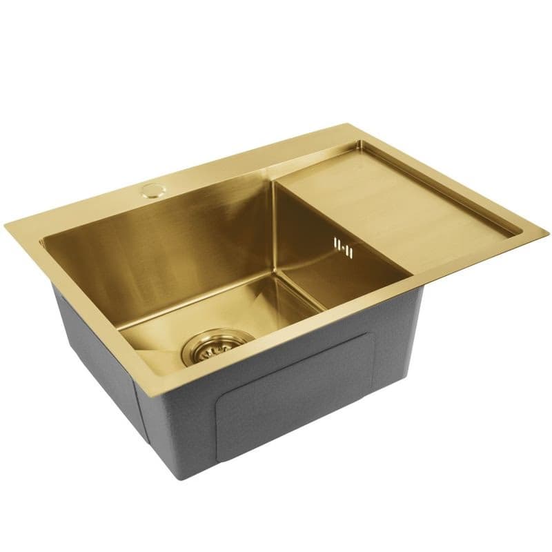 REA REA - Oceľový drez Fín BRUSH GOLD ZLE-06013 2