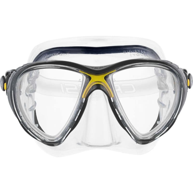 Potápačská maska CRESSI BIG EYES EVOLUTION MASK SIL CLEAR FRAME YELLOW 2