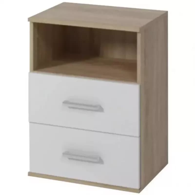 Nočný stolík Goda III 2S sonoma/biela 1