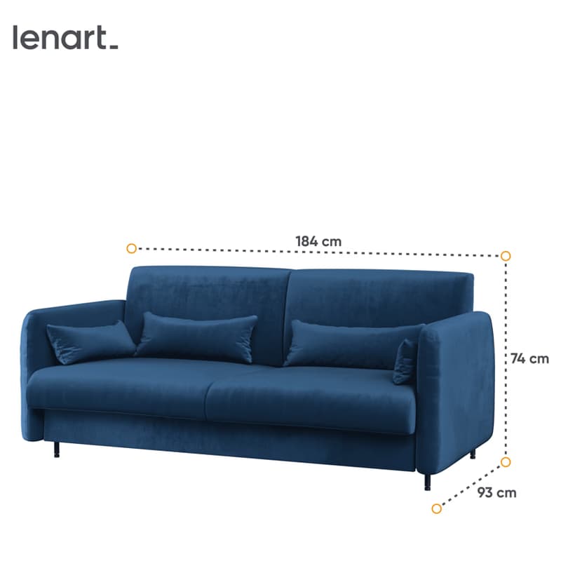 Dig-net nábytok Pohovka Lenart BED CONCEPT BC-19 / 160 | modrá 4
