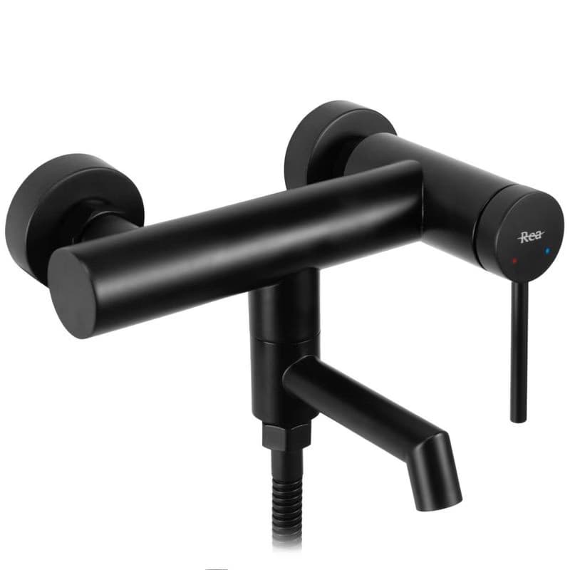 REA - Vaňová nástenná batéria FOSS Black REA-B5099 5