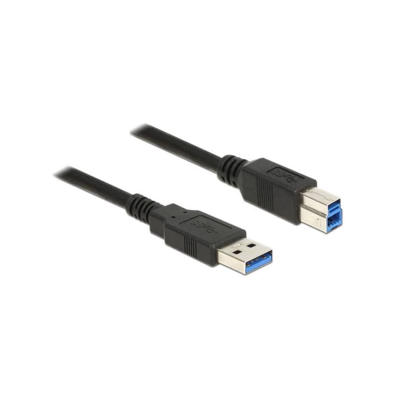 Delock Kábel USB 3.0 Typ-A samec > USB 3.0 Typ-B samec 0,5 m čierny 1