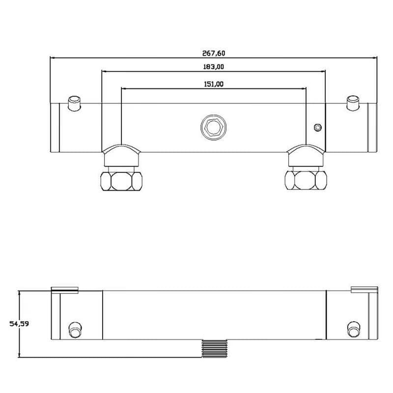 Eisl - Termostatická sprchová batéria LONDON, čierna matná, rozteč 150 mm (52466) 52466 4