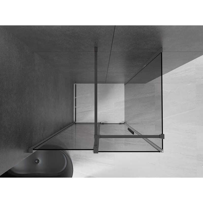 MEXEN/S - Velár sprchovací kút, posuvné dvere 90 x 75, grafit, grafit metal 871-090-075-41-95 6