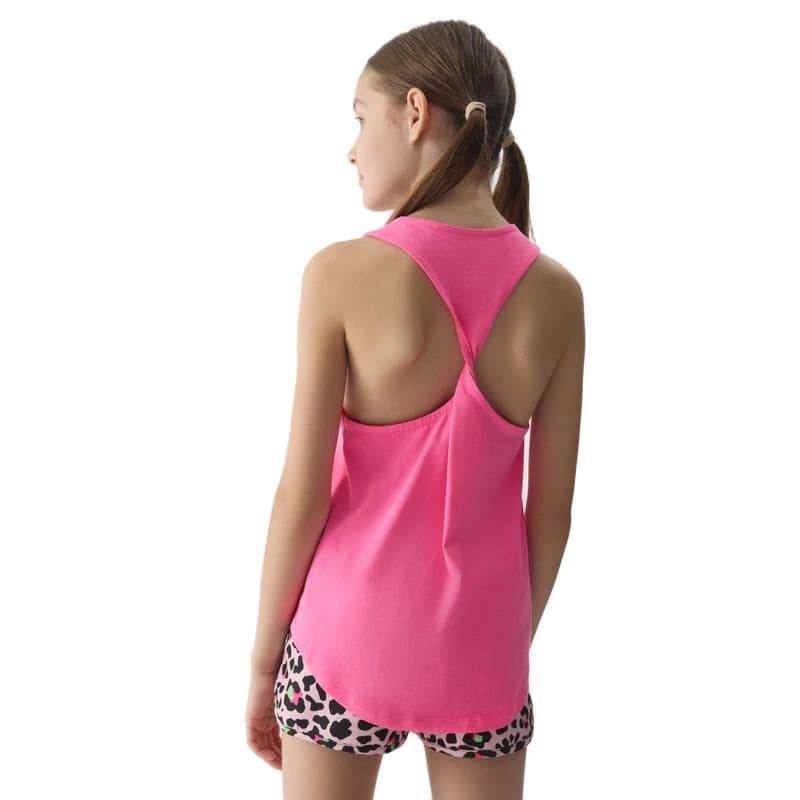 Dievčenské tielko 4F JUNIOR TSHIRT-4FJWSS24TTSHF1141-54N-PINK NEON 4