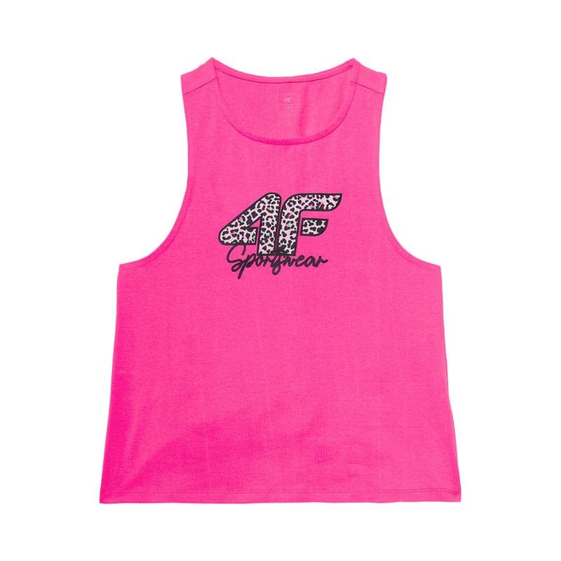 Dievčenské tielko 4F JUNIOR TSHIRT-4FJWSS24TTSHF1141-54N-PINK NEON 6