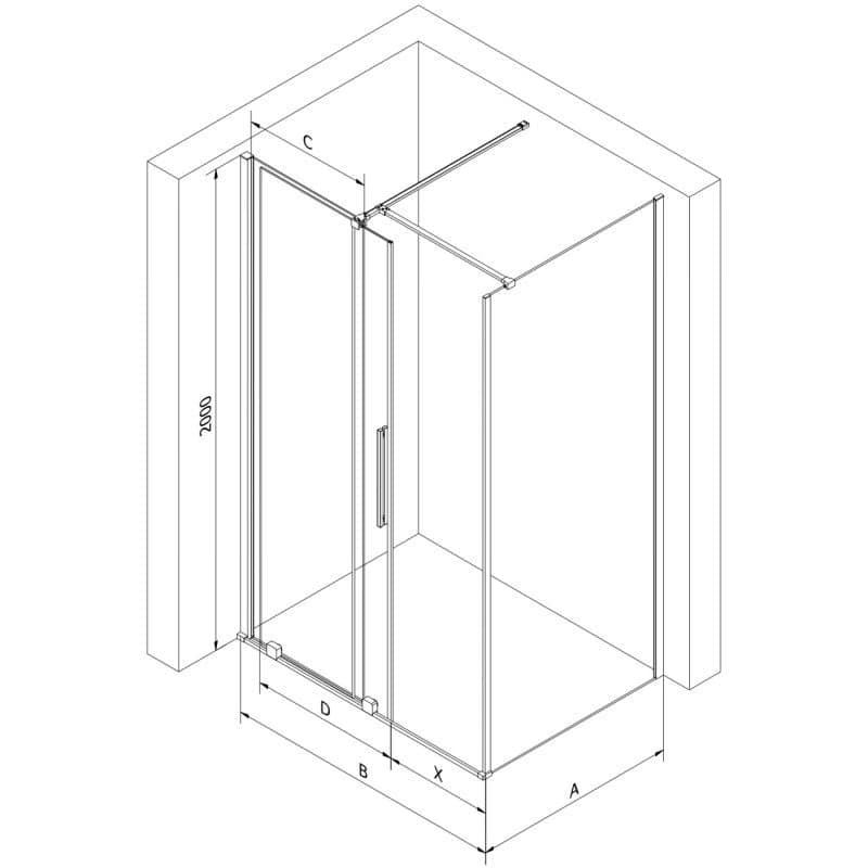 MEXEN/S - Velár sprchovací kút 120 x 80, transparent, kartáčovaná meď 871-120-080-01-65 3
