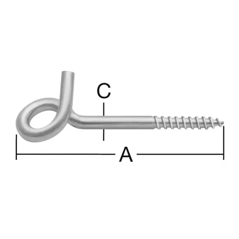 Stropný hák do dreva 140x8, 2 ks 1