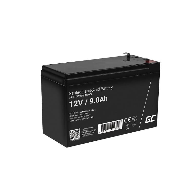 Green Cell AGM VRLA 12V 9Ah maintenance-free battery pre UPS units