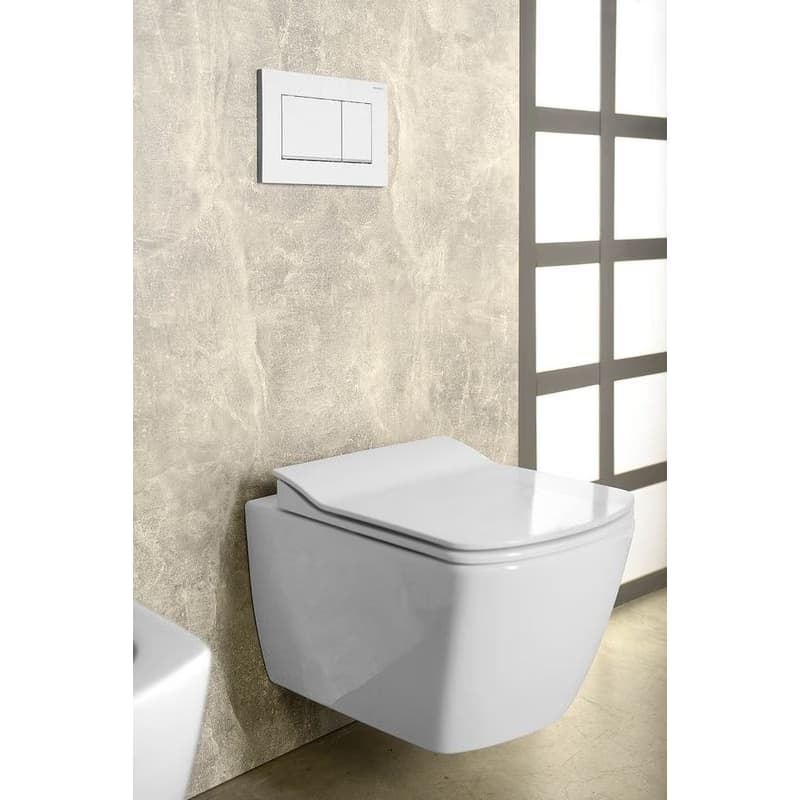 SAPHO - GLANC závesná WC misa, Rimless, 37x51,5cm, biela GC321 6