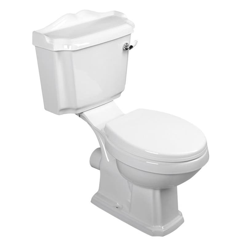 AQUALINE - ANTIK WC retro kombi zadný odpad + sedadlo, biela AK107-01 1