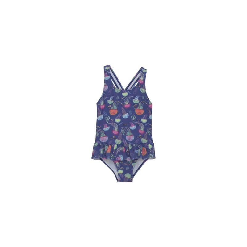 Dievčenské plavky COLOR KIDS Swimsuit W. Skirt, AOP-6149-Marlin
