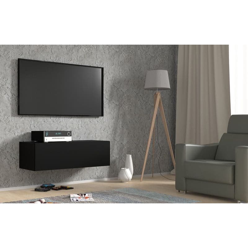 ArtBm Závesný TV stolík BINGO 100 cm | čierny mat 1