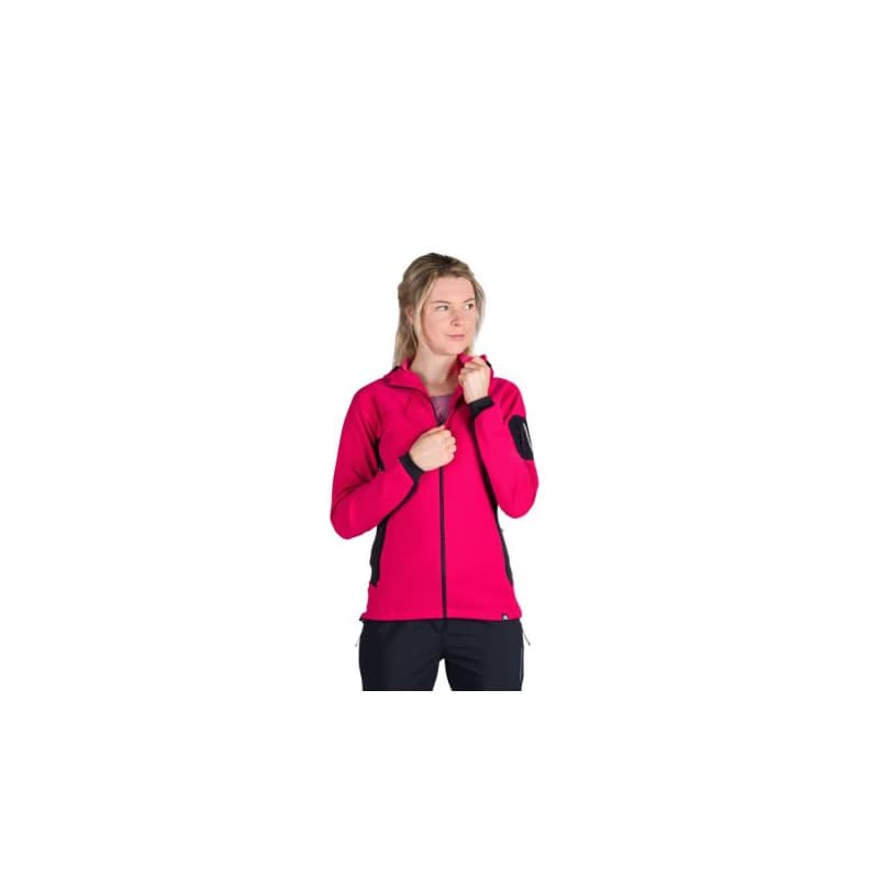 Dámska turistická mikina so zipsom NORTHFINDER MARCELLA-577cherryblack