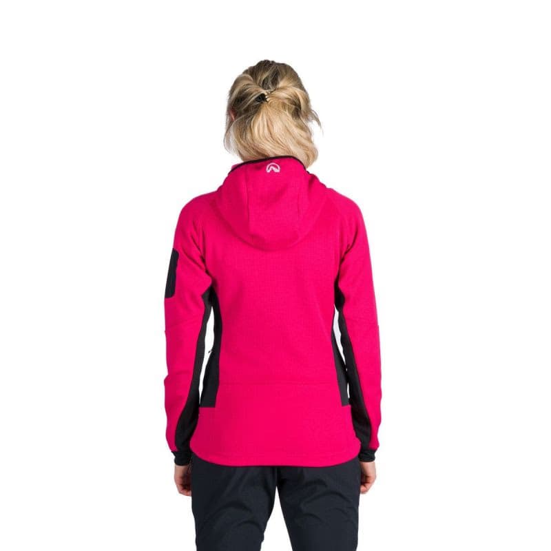 Dámska turistická mikina so zipsom NORTHFINDER MARCELLA-577cherryblack 3