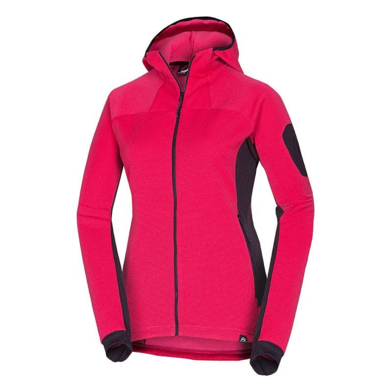 Dámska turistická mikina so zipsom NORTHFINDER MARCELLA-577cherryblack 4
