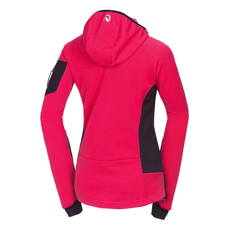 Dámska turistická mikina so zipsom NORTHFINDER MARCELLA-577cherryblack 5