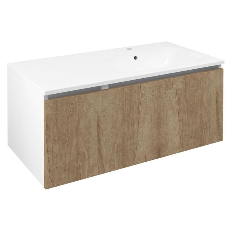 SAPHO - LOREA skrinka 100x46x51,5cm (30+70cm), pravá, dub Alabama/biela matná LE070-2231-R-02 1