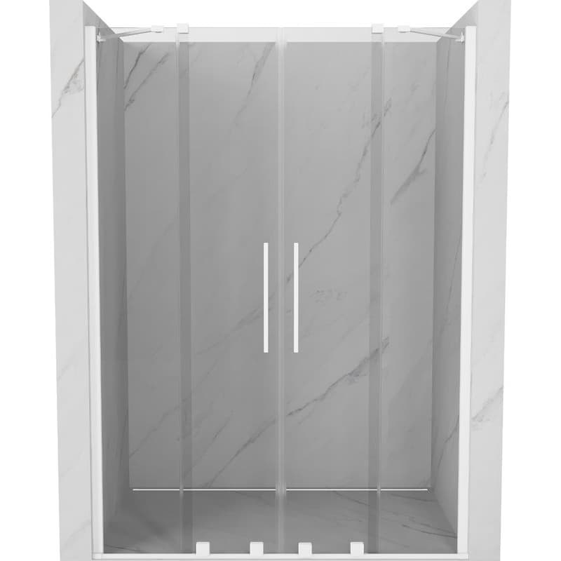 MEXEN/S - Velar Duo posuvné sprchové dvere 150, transparent, białe 871-150-000-02-20