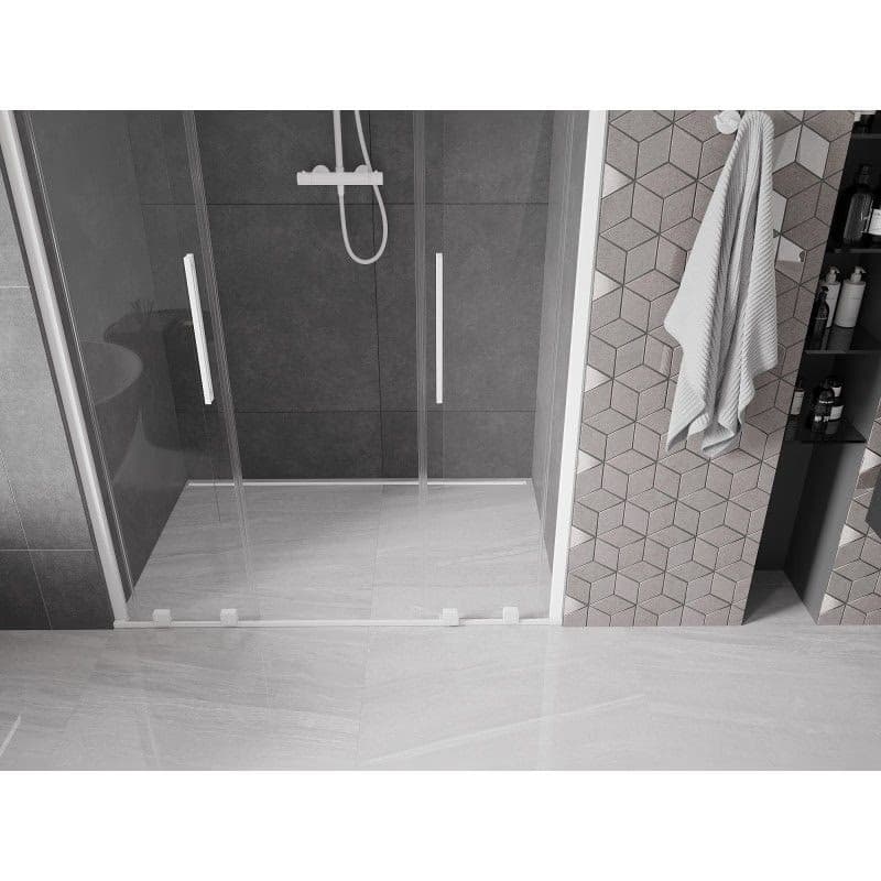MEXEN/S - Velar Duo posuvné sprchové dvere 150, transparent, białe 871-150-000-02-20 5