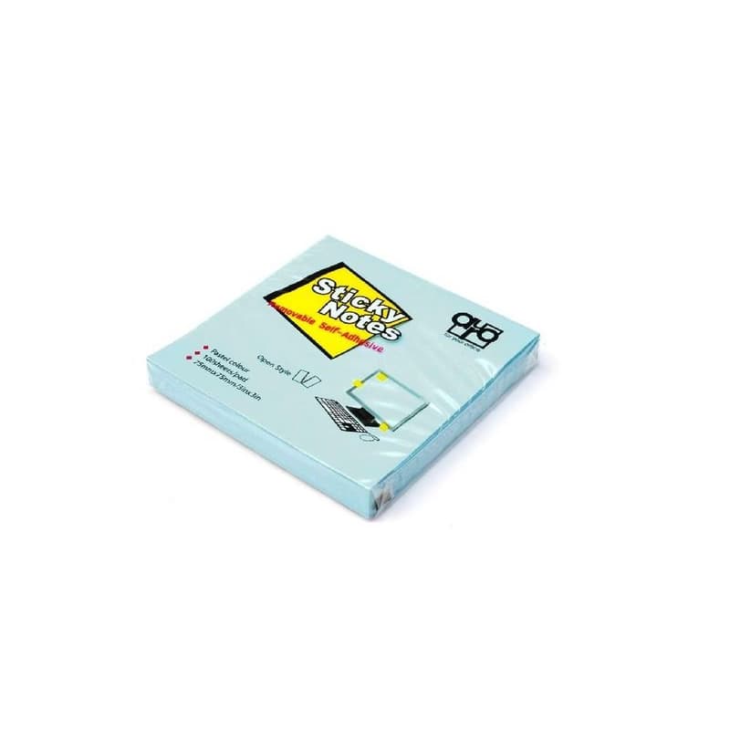 Bloček samolepiaci 75x75mm modrý 100 listov Auro 1