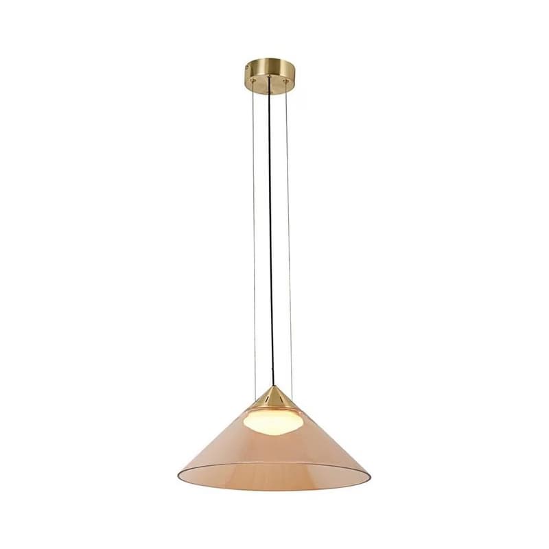 Závesný luster na lanku PRESTO 1xGX53/10W/230V pr. 42 cm zlatá/dymovo-béžová 31-51042