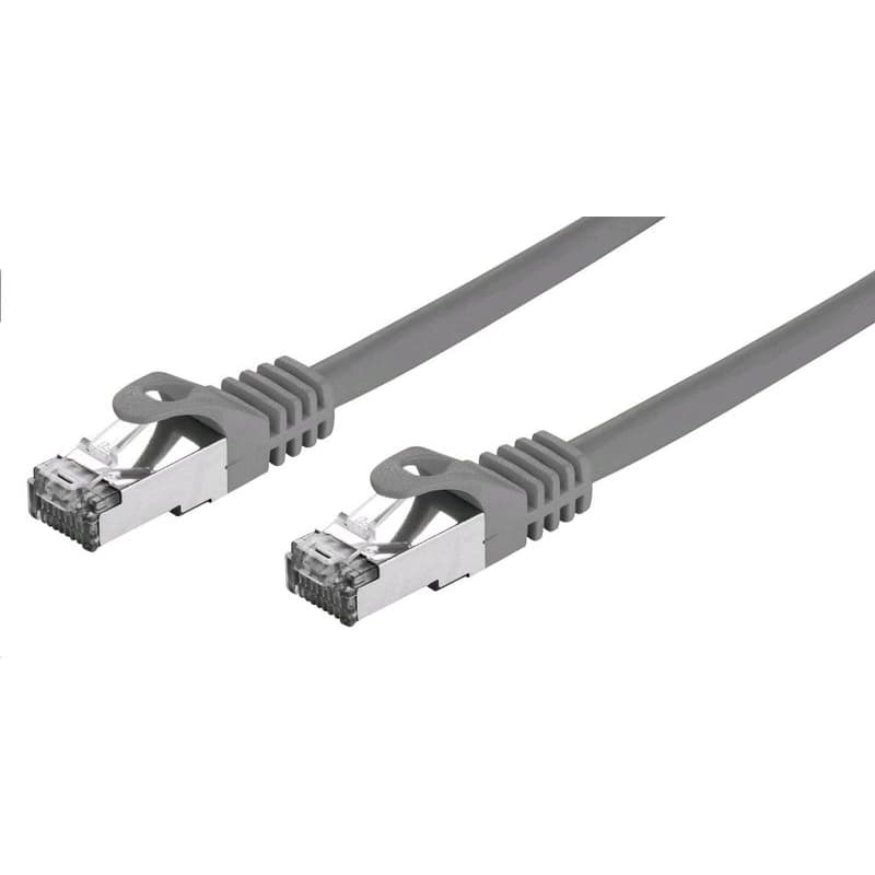 C-TECH Kábel patchcord Cat7, S/FTP, sivý, 15m 1