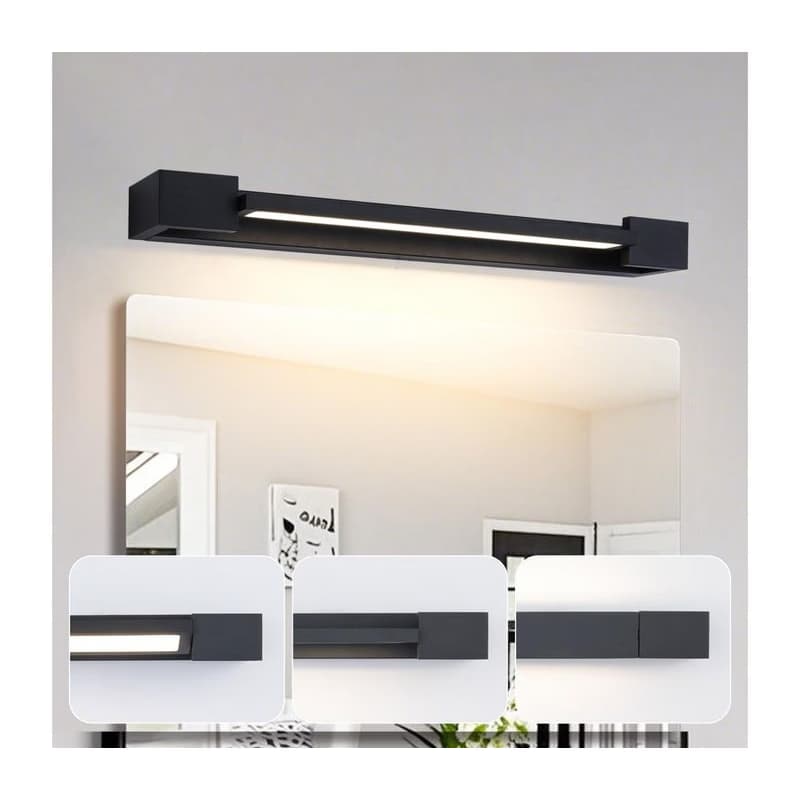 Brilagi-LED Kúpeľňové osvetlenie na zrkadlo AQUA LINE LED/12W/230V 45 cm IP44 čierne BRI306 1