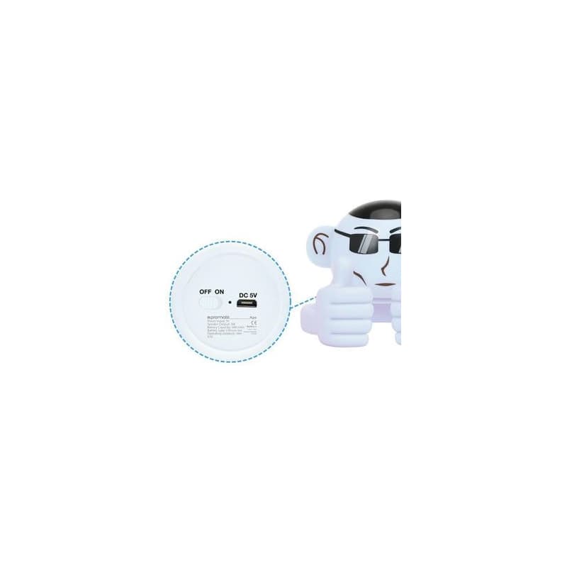 Promate Bluetooth reproduktor Ape, Li-Ion, 1.0, 3W, biely, ,pre deti, držiak telefónu, DOPRADE 4