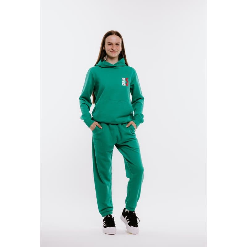 Dievčenská mikina s kapucňou AUTHORITY H-TRENDY G green 5