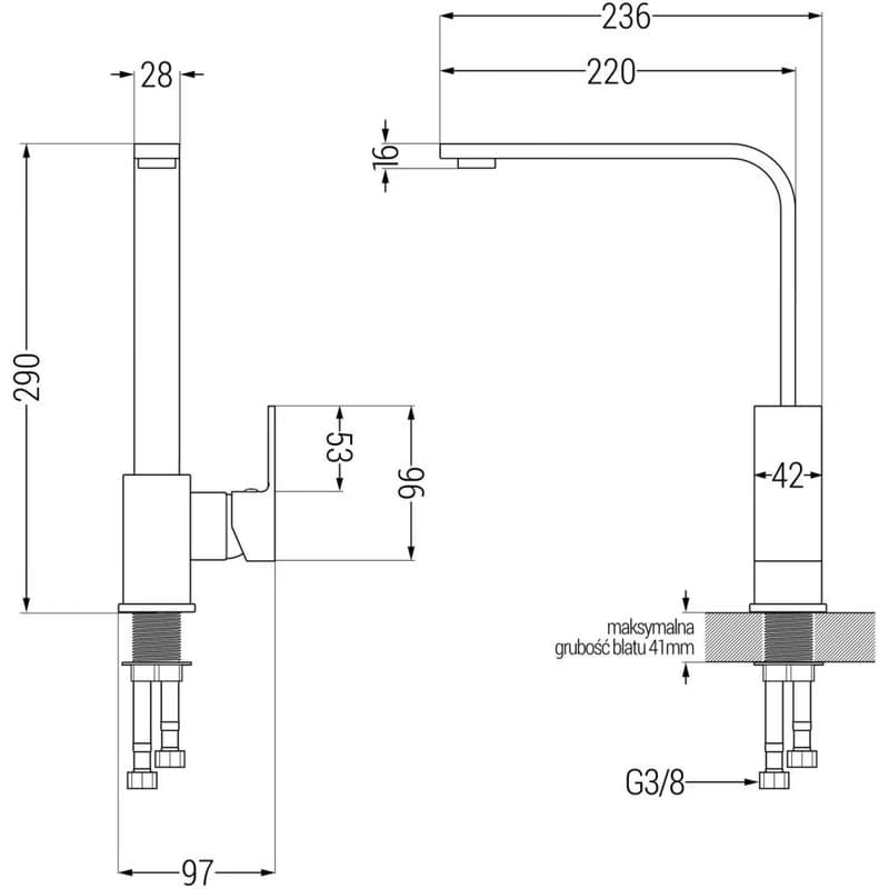 MEXEN/S MEXEN/S - Vito granitový drez 1-miska vrátane batérie Rita, šedá 6503-71-670300-71 6