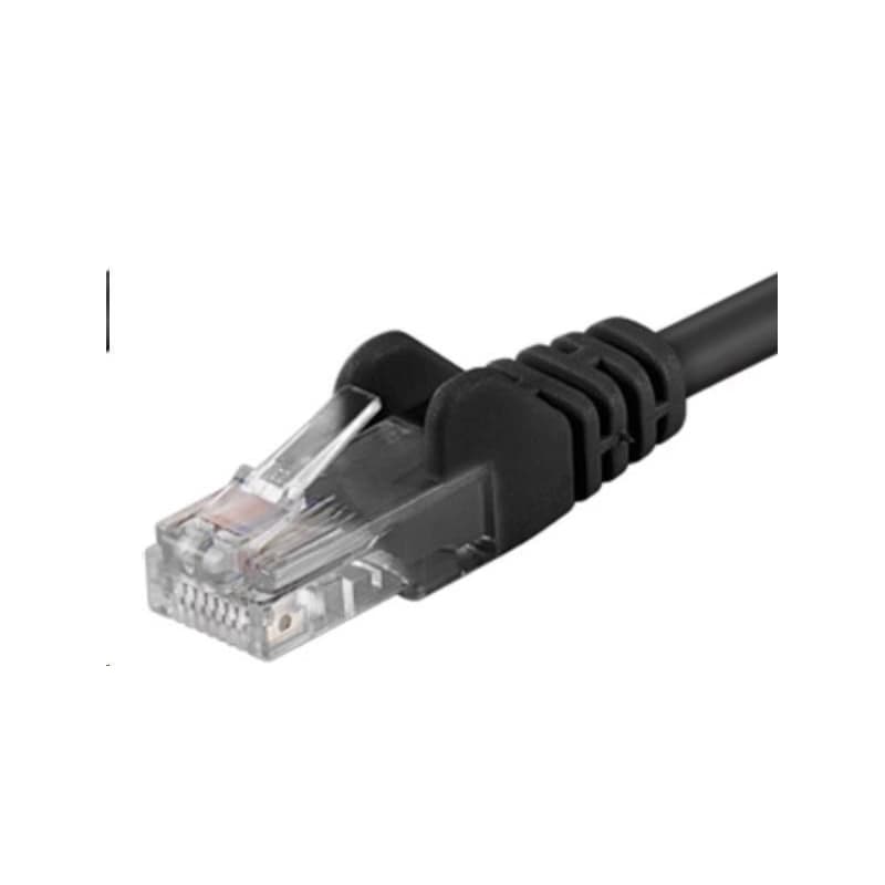 PREMIUMCORD Patch kábel UTP RJ45-RJ45 CAT5e 0.25m čierna 1