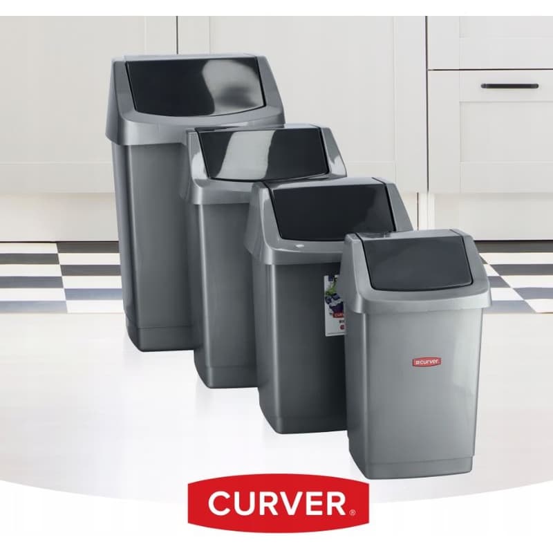 CURVER Odpadkový kôš CLICK-IT 50L | strieborná 2