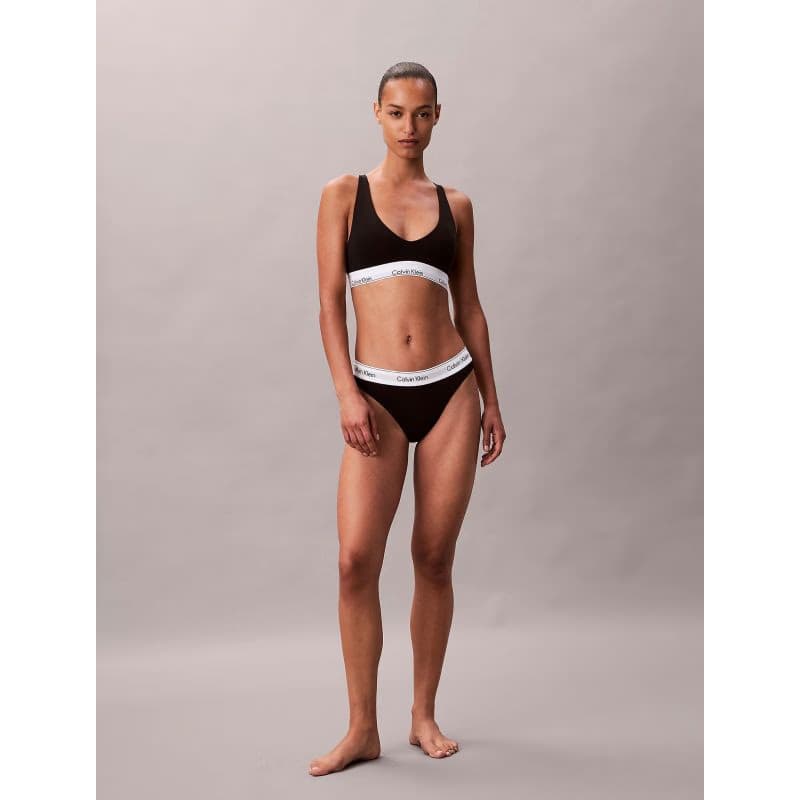 Dámske nohavičky CALVIN KLEIN Tanga Icon Cotton Modal black 5