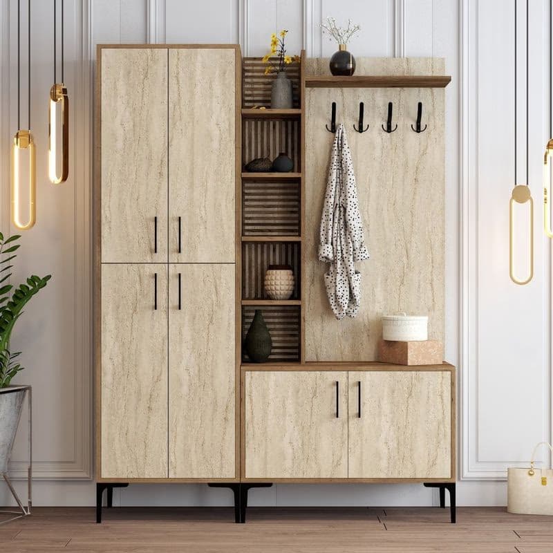 Predsieňová stena Viyana Da - Walnut, Travertine 5