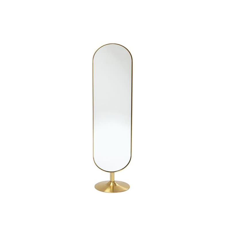 Curve zrkadlo stojacie zlaté 40x170cm