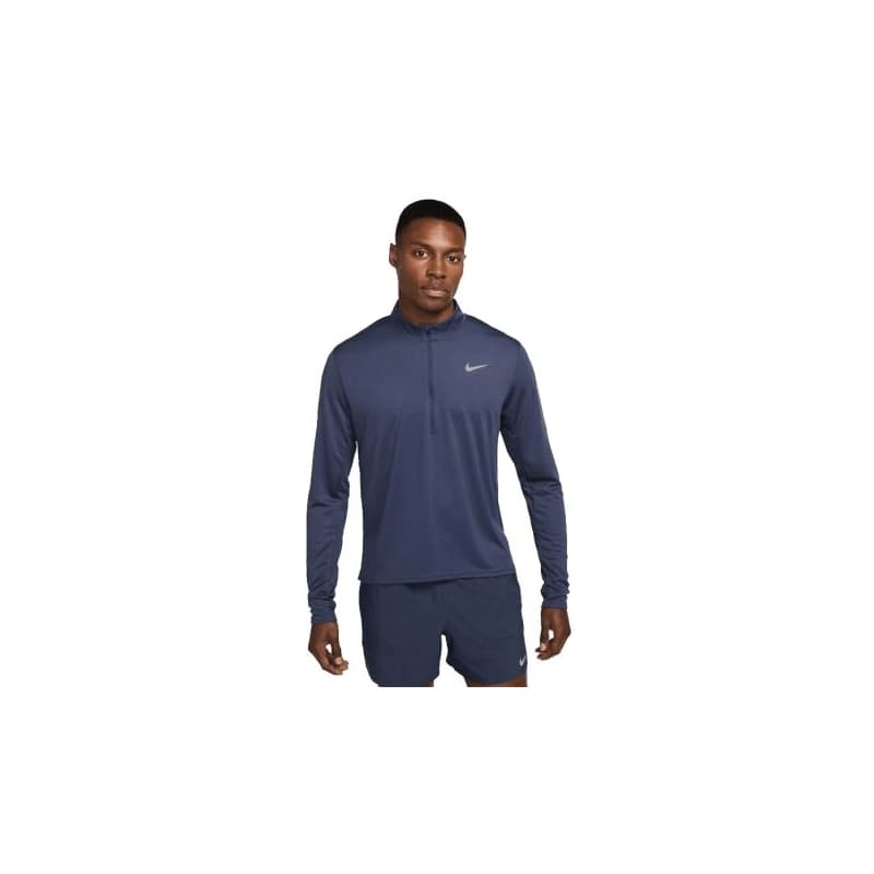 Pánska bežecká mikina s 1 2 zipsom NIKE M NK DF PACER TOP HZ THUNDER BLUE REFLECTIVE SILV 1