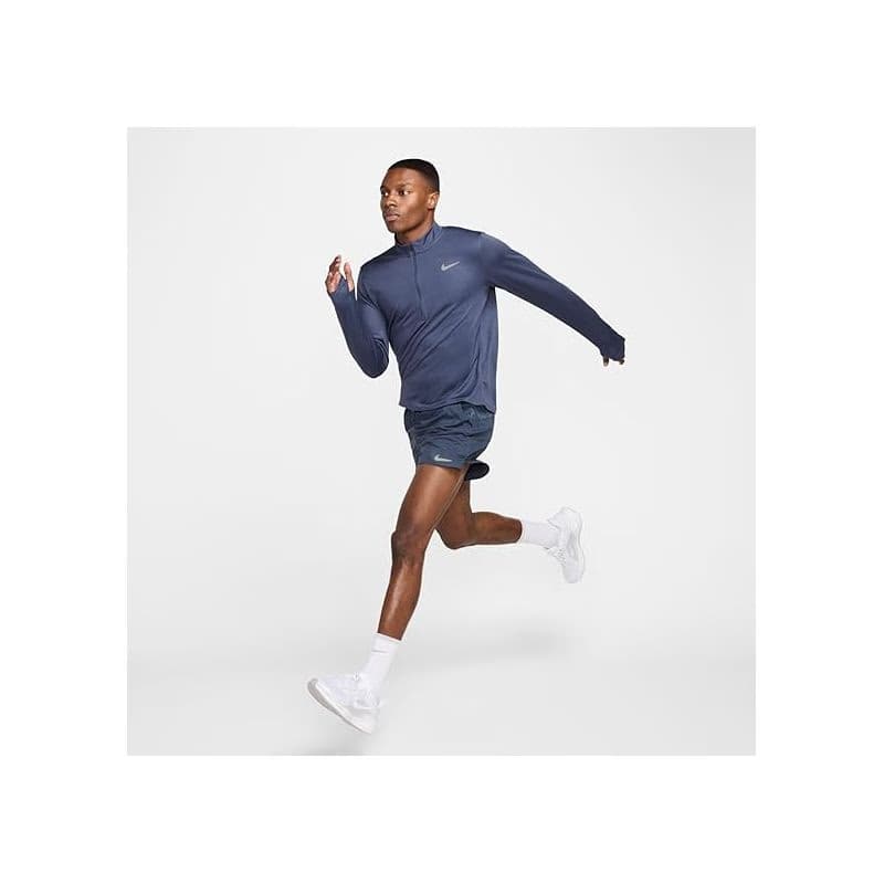 Pánska bežecká mikina s 1 2 zipsom NIKE M NK DF PACER TOP HZ THUNDER BLUE REFLECTIVE SILV 6