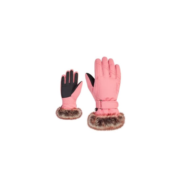 Dievčenské lyžiarske rukavice ZIENER LIM-801938-354-pink vanilla stru 1
