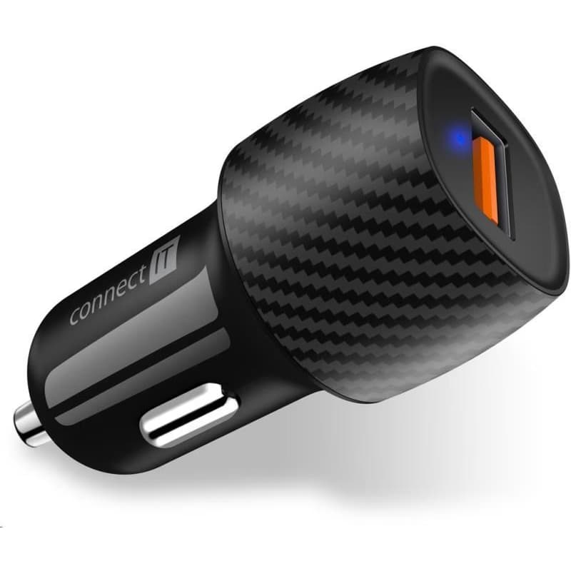 CONNECT IT InCarz QUICK CHARGE 3.0 nabíjačka do auta, 1x USB-A, 3 A, carbon 2