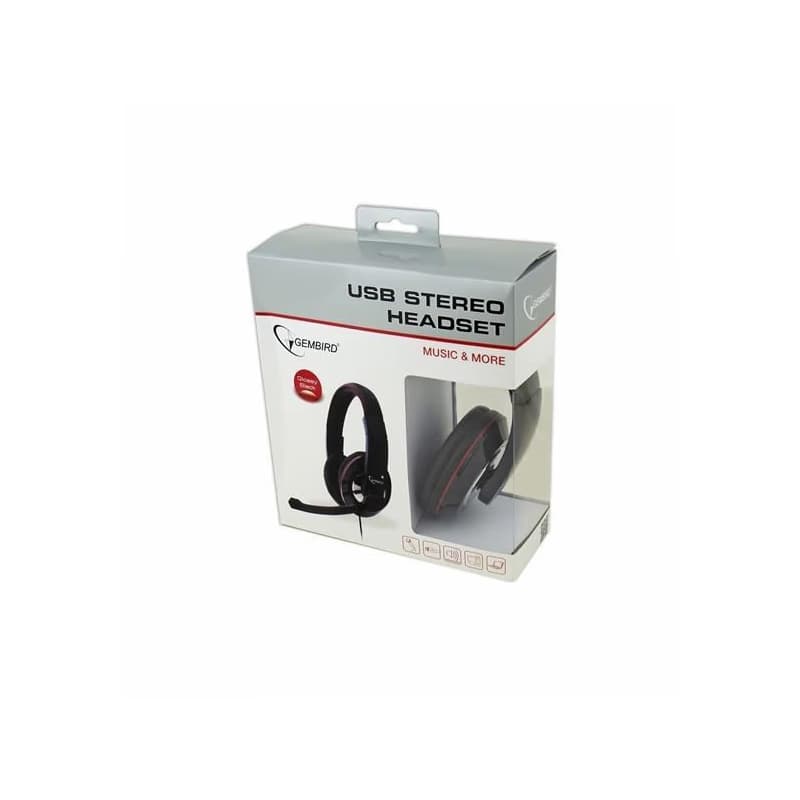 GEMBIRD slúchadlá s mikrofónom MHS-U-001 Gaming, čierna, USB 4