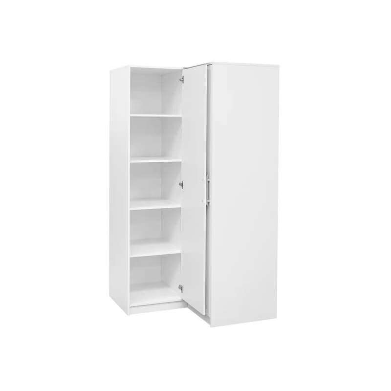 ArtStol Rohová šatníková skriňa BALI | biela 3