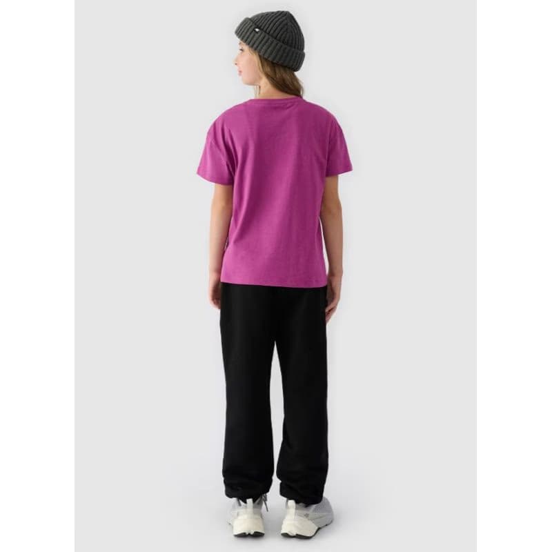 Dievčenské tepláky 4F JUNIOR TROUSERS-JWAW24TTROF754-20S-DEEP BLACK 2