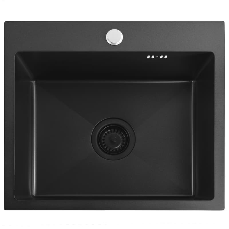 REA REA - Oceľový drez Leo 50 Black ZLE-06005