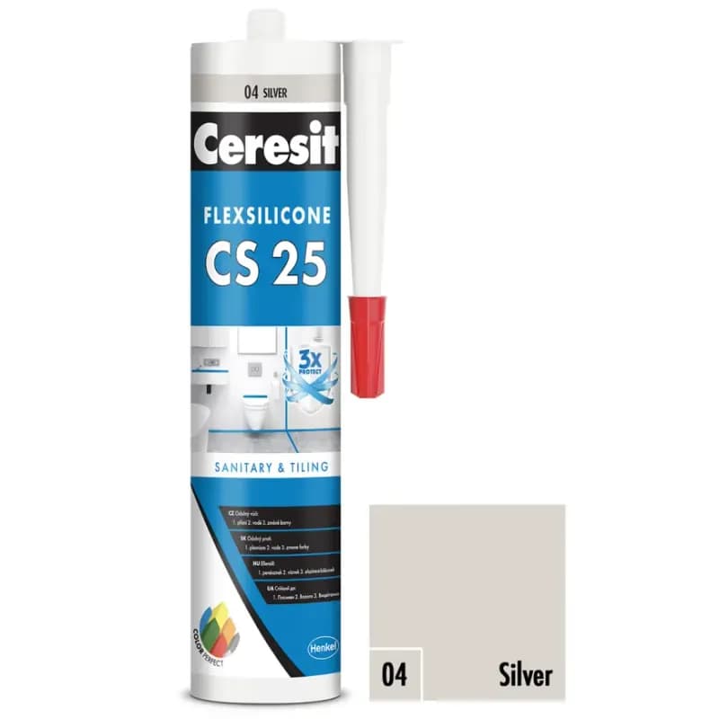 Ceresit Silikón CS25 strieborný 280ml 1
