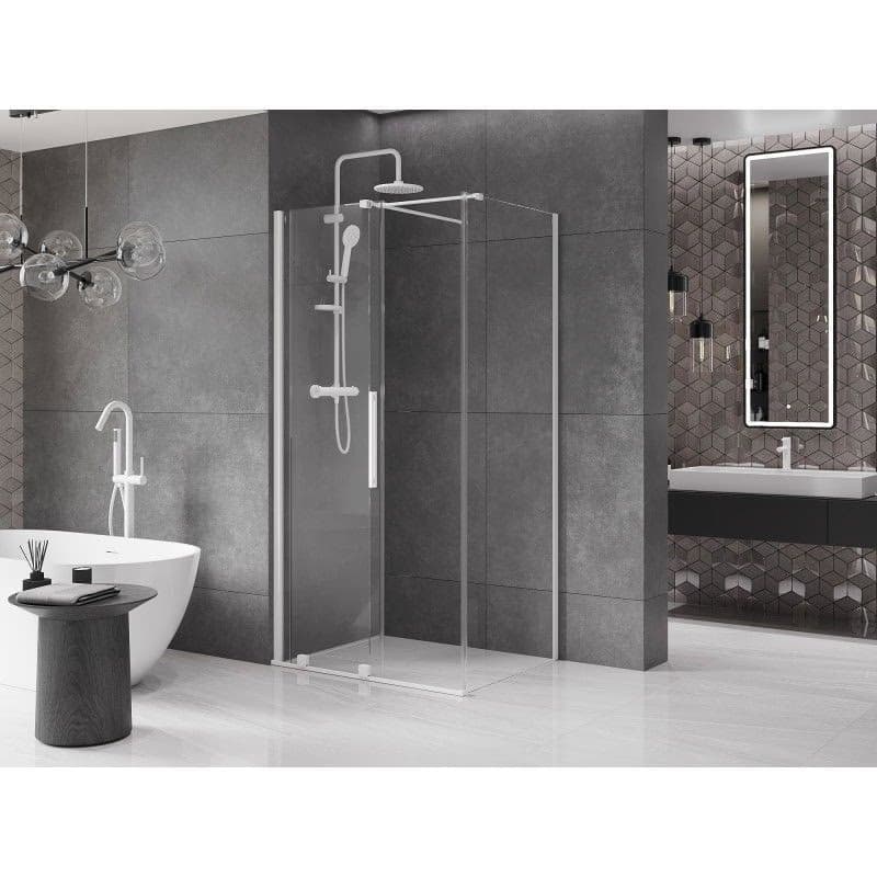 MEXEN/S - Velár sprchovací kút 130 x 85, transparent, biela 871-130-085-01-20 5