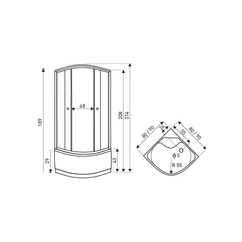 KERRA - Kabína s hydromasážou Paulina 80 5907548109972 2