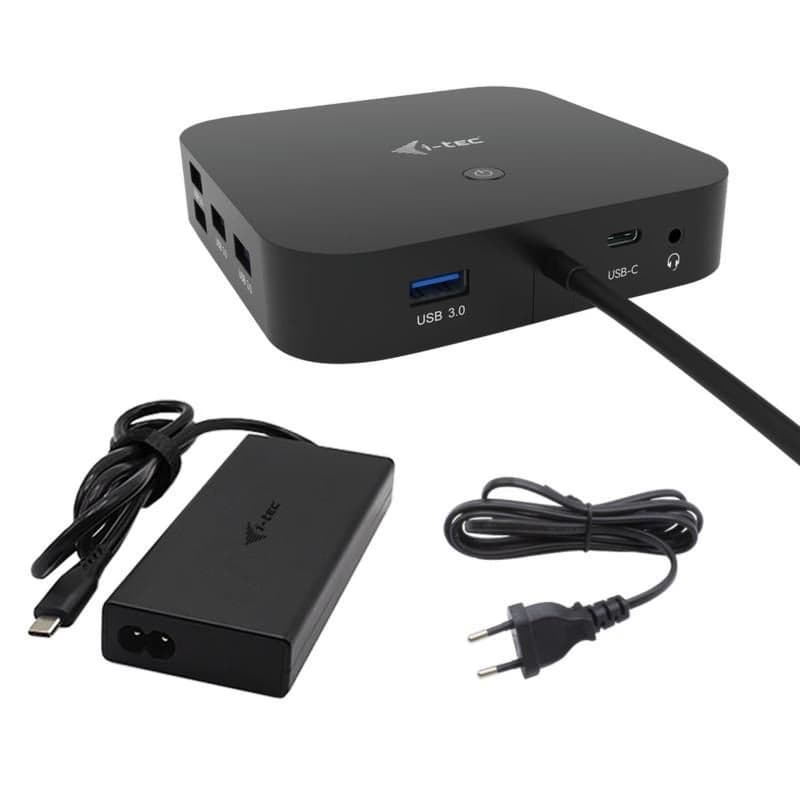 I-tec USB-C HDMI + Dual DP Docking Station with Power Delivery 100 W + i-tec Universal Charger 112 W 2