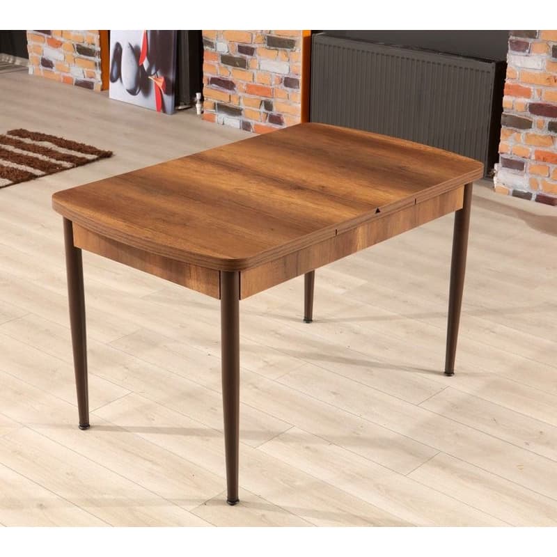 Extendable Dining Table Trend Barok - Walnut, Brown