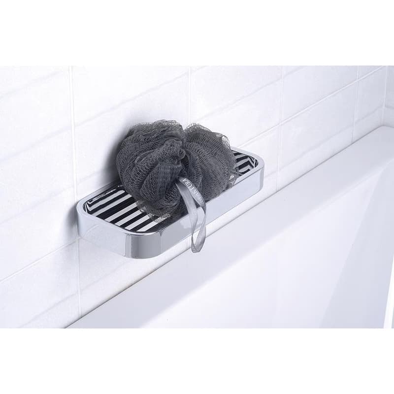 GEDY 3218 Smart polica do sprchy, 24,1 x 3 x 11,1 cm, strieborná 2